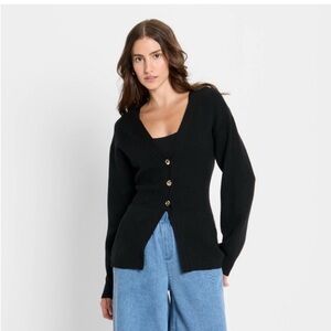 womens nipped waisted cardigan future collective NWT